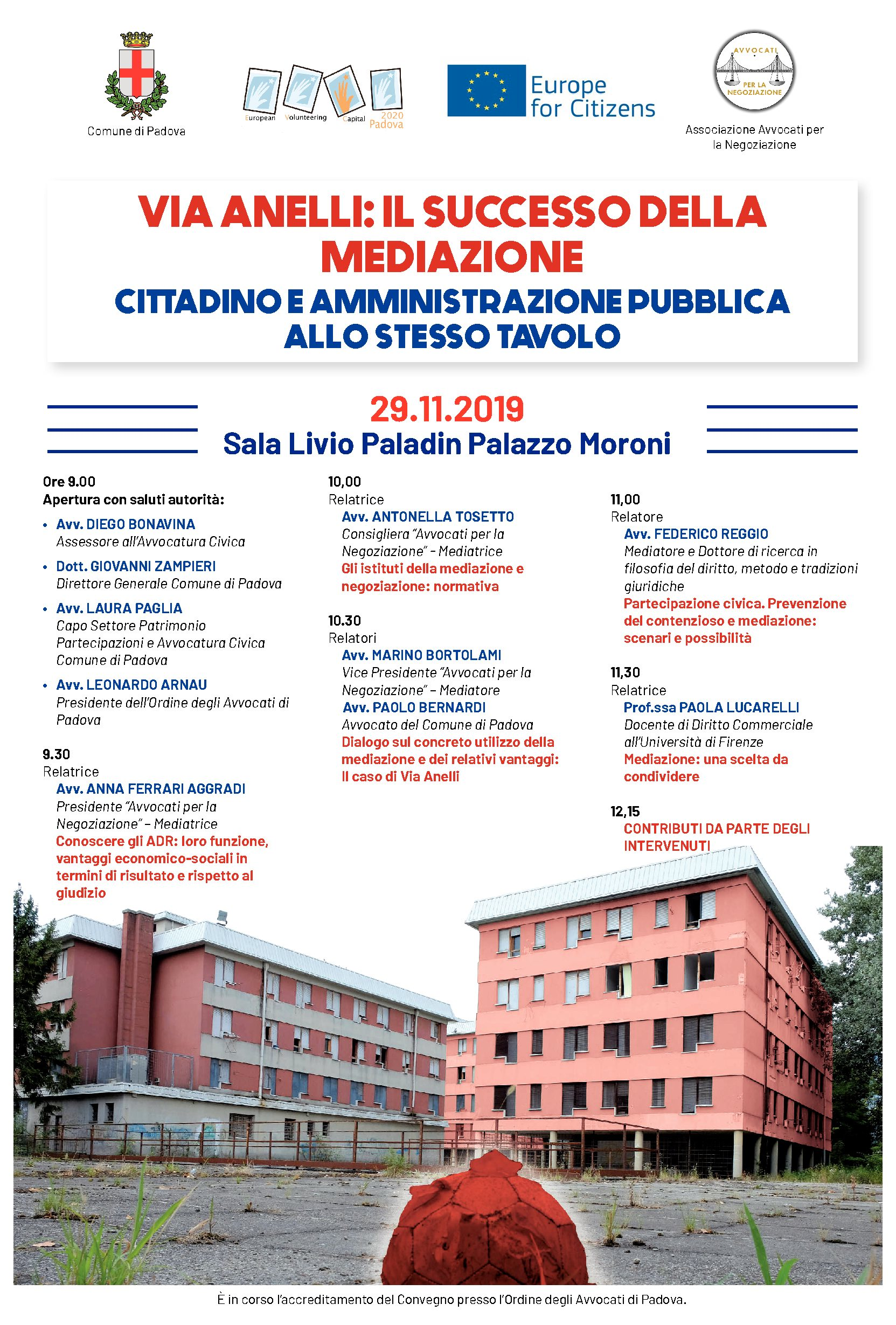 29.11.2019 “Via Anelli:il successo della mediazione”